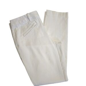 GAP White Skinny Pants with Textured Fabric and Full Length